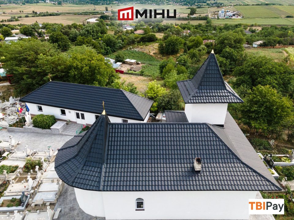 Acoperis din tigla metalica Germania Simetric la Biserica Ortodoxa din Corlăteni - Botosani