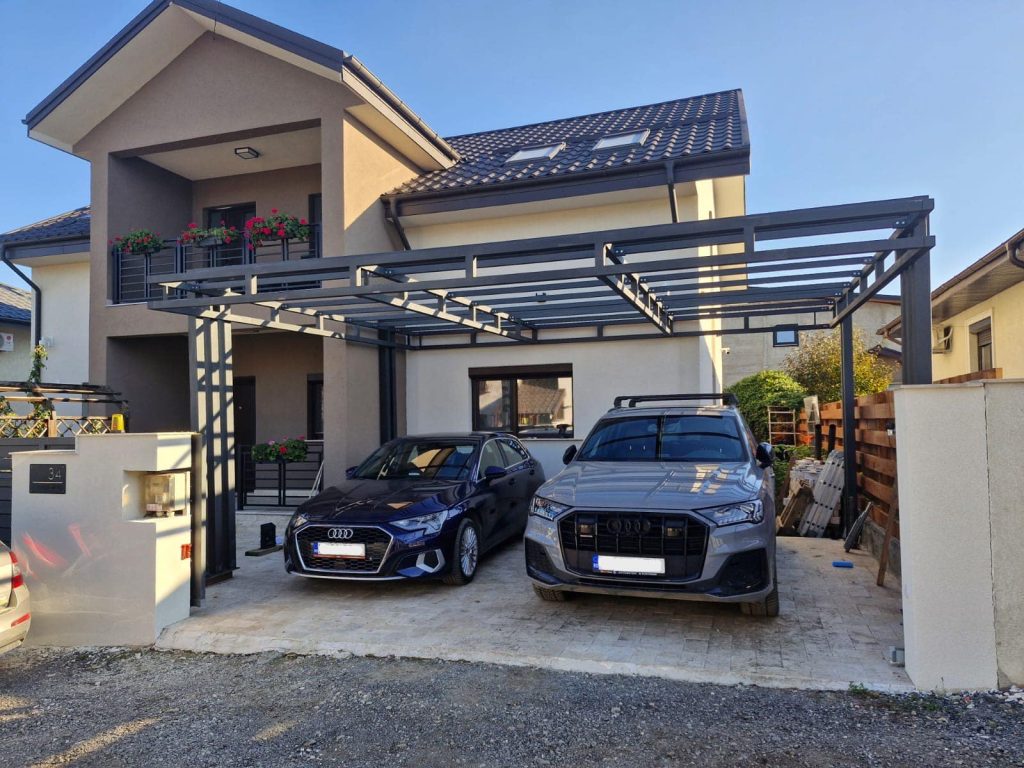 Carport auto dublu metalic Iași