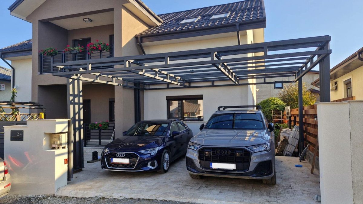 Carport auto dublu metalic Iași